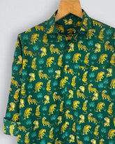 Jungle Vibes – Full Sleeve Cotton Shirt with Tiger Print